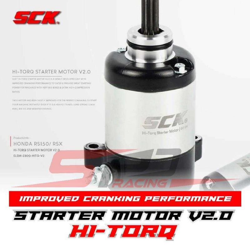 SCK RACING DINAMO STARTER MOTOR HI- TORQ V2.0 MX KING/R15 & SONIC150/SUPRA GTR DIJAMIN ORIGINAL PROD
