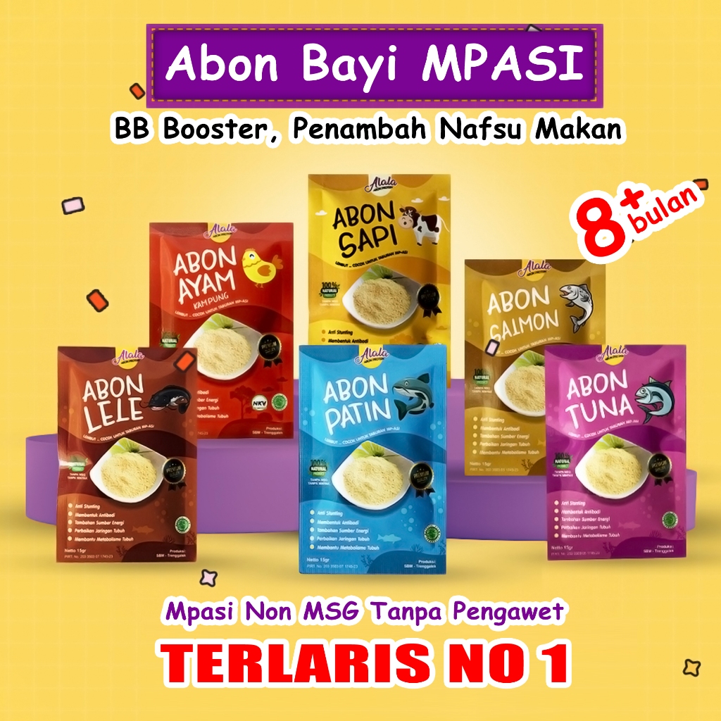 

1 Tahun - ALALA Abon Anak Penambah Nafsu Makan NON MSG Tanpa Pengawet