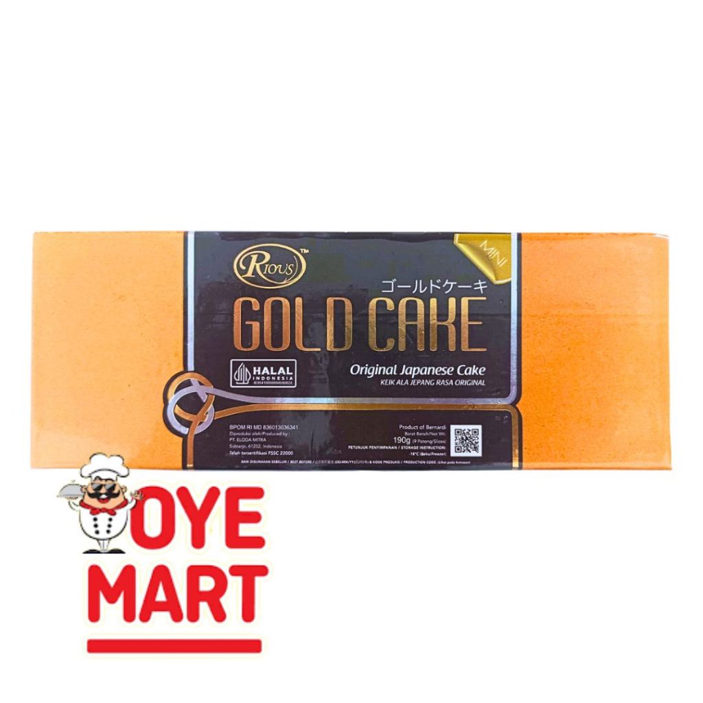 

RIOUS GOLD CAKE JAPANESE CHEESE CAKE 200GR/BOLU SIAP SAJI