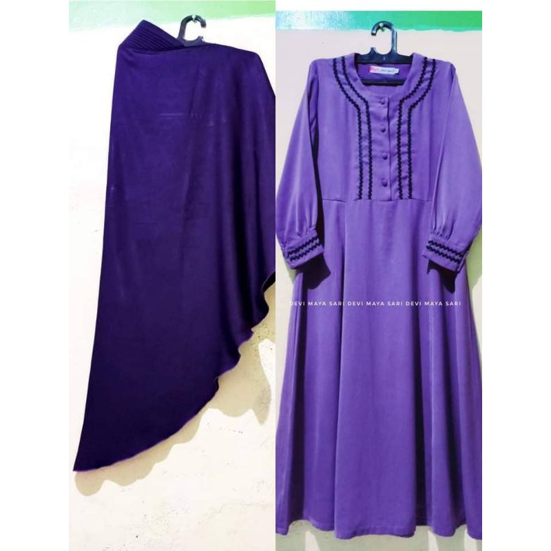 gamis pl brand azkia hijab free cadar tali