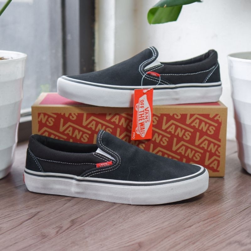 Vans Slip-On Pro Black White Original 100%