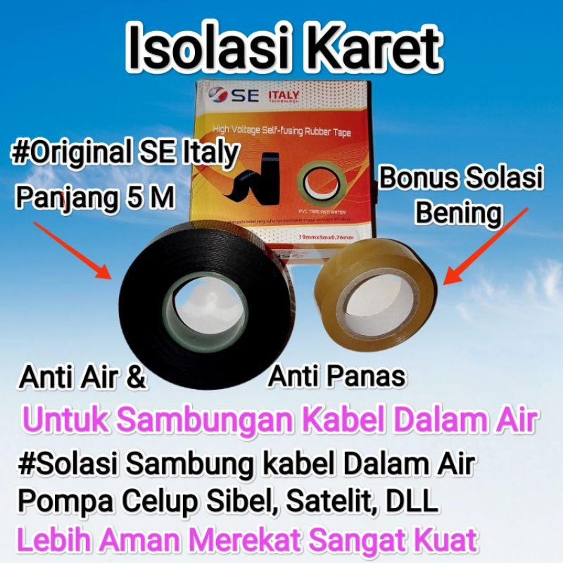 isolasi kabel listrik DALAM AIR / solasi karet rubber/isolasi pompa celup satelit-Isolasi Air