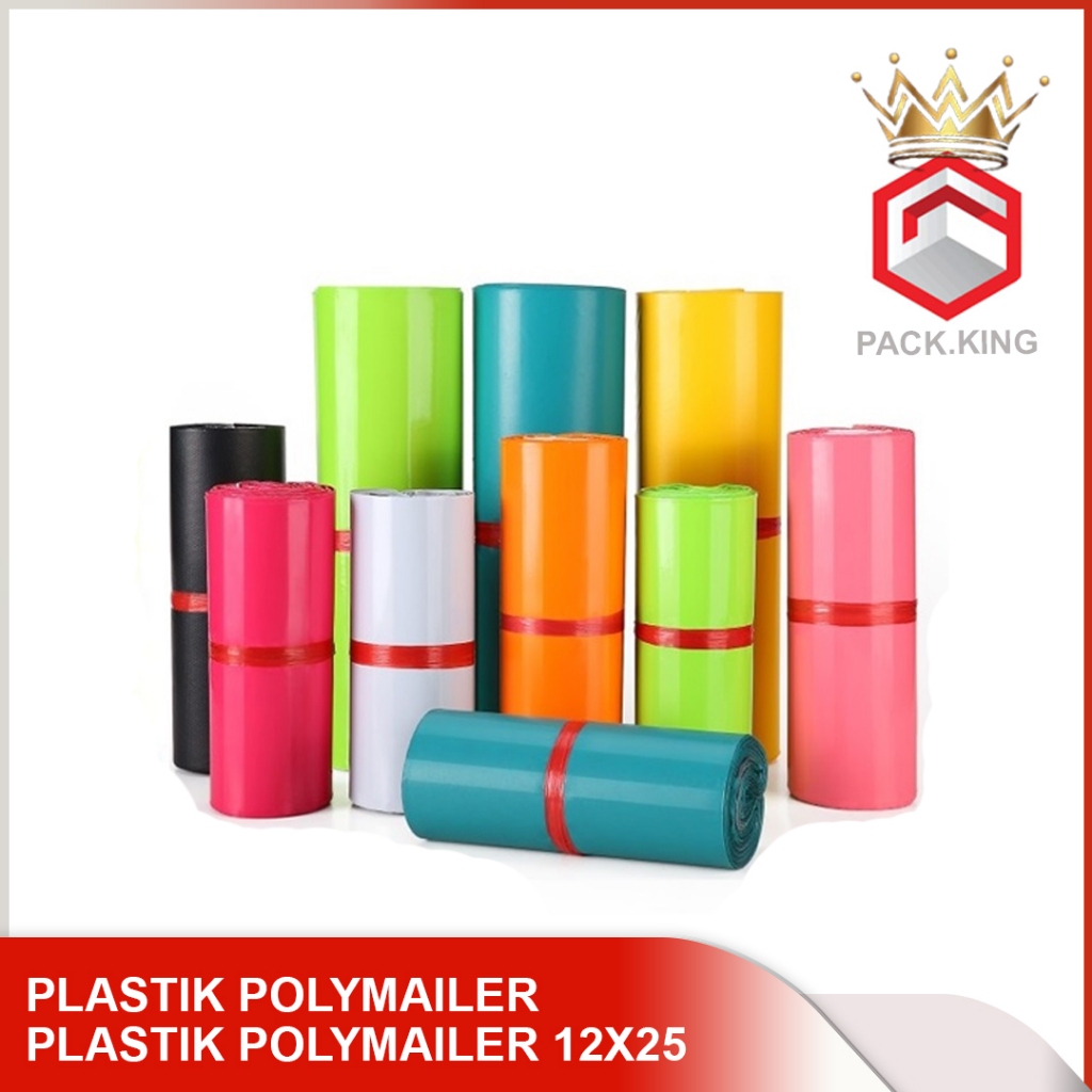 PLASTIK PACKING POLYMAILER 12X25 / PLASTIK POLYMAILER HITAM 12X25 / PLASTIK POLYMAILER WARNA 12X25 P