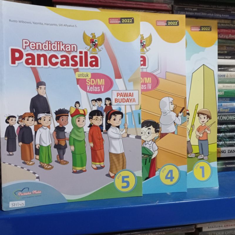 buku bekas mulus kurikulum merdeka PENDIDIKAN PANCASILA UNTUK SD/ MI KELAS  1 , 4 , 5  PUSTAKA MULIA