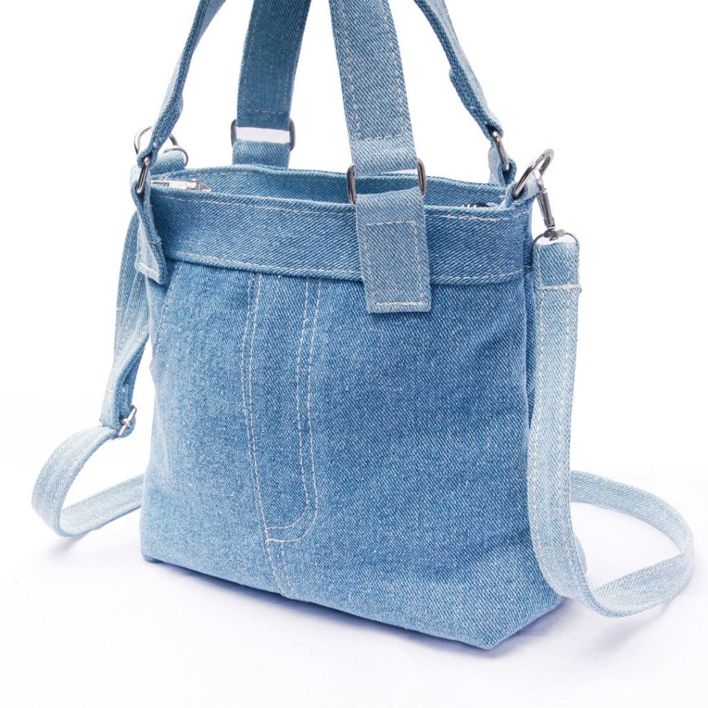 House Of We.Kala - Tas Selempang Wanita Becca Handle Denim Bag Mini