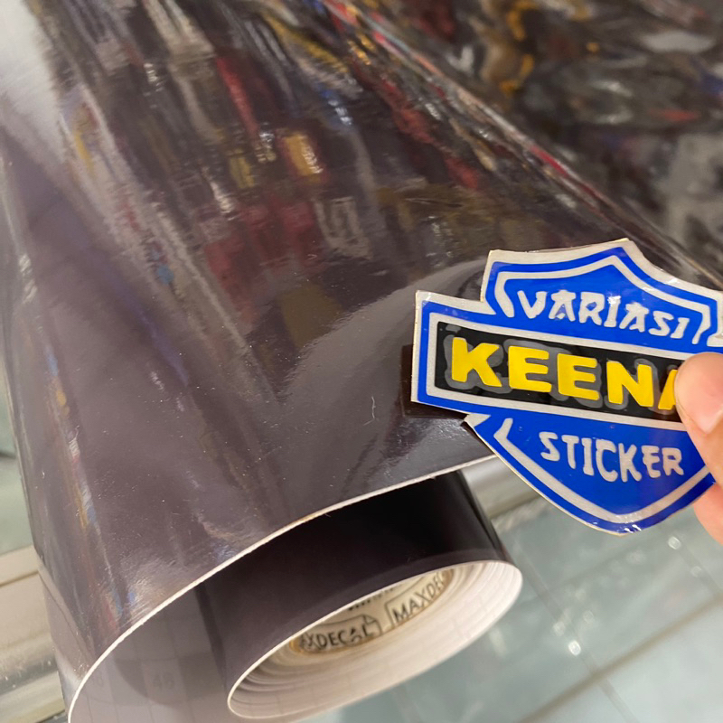 STIKER HITAM ANGGUR KACA FILM STIKER MAXDECAL DARKBROWN UNIVERSAL MOTOR DAN MOBIL