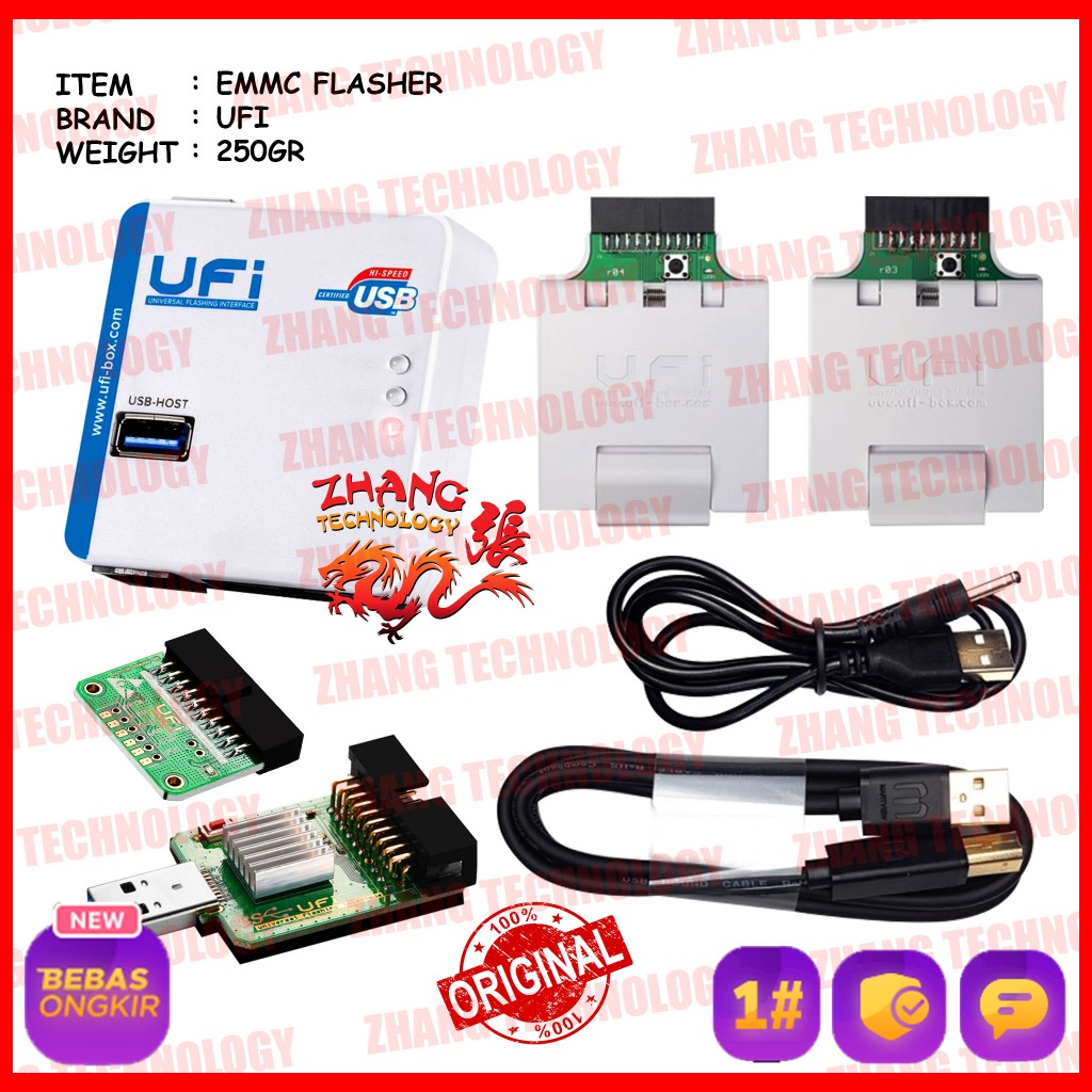 NEW UFI BOX INDONESIA VERSION - 100% ORIGINAL FULLSET IC EMMC