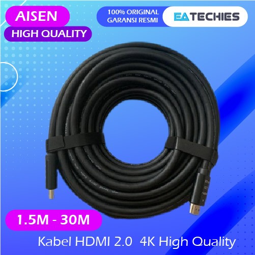 AISEN Kabel HDMI 2.0 4K 30M 30 Meter HDMI to HDMI V2.0 High Speed Premium