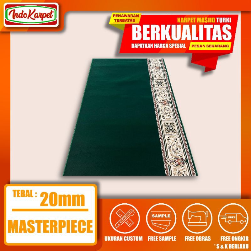 Karpet Masjid Turki Tebal 20mm Masterpiece Meteran / Karpet Sajadah / Karpet Mushola