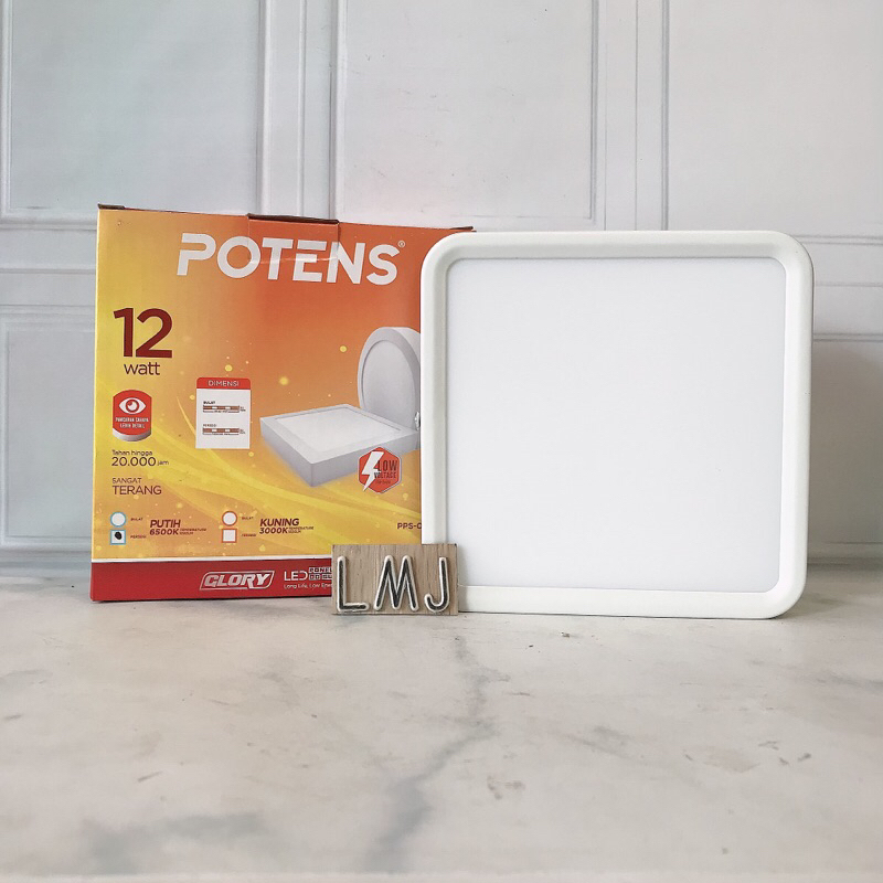 Downlight LED Outbow 12 Watt Potens Putih Kotak