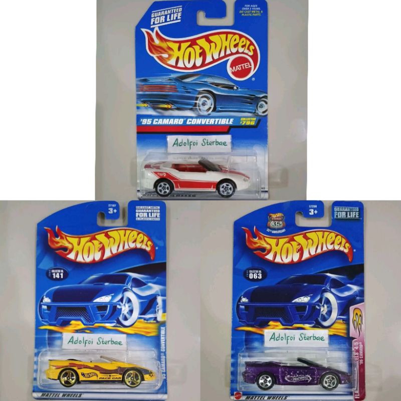 hotwheels hot wheels '95 camaro convertible flamin' hot wheels highway 35 35th anniversary pace car 