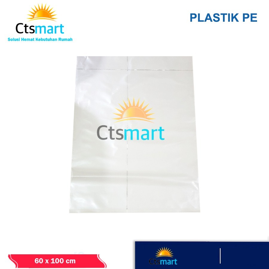 Kantong Plastik Bening Besar ukuran 60x100 cm tebal 0,8m
