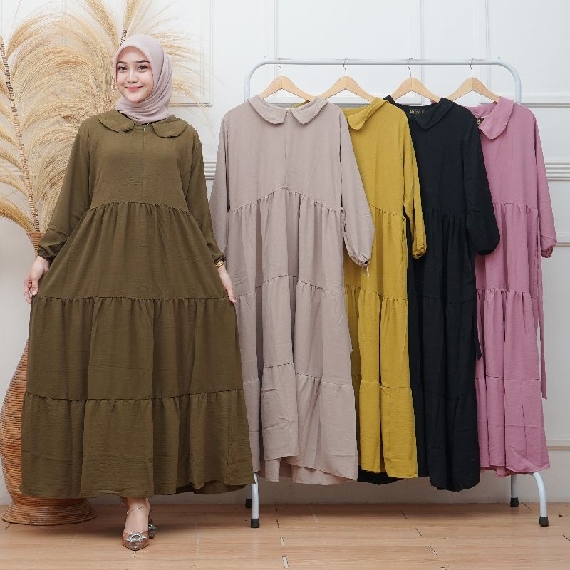 Gamis Daily Crinkle Airflow, Homedress Busui