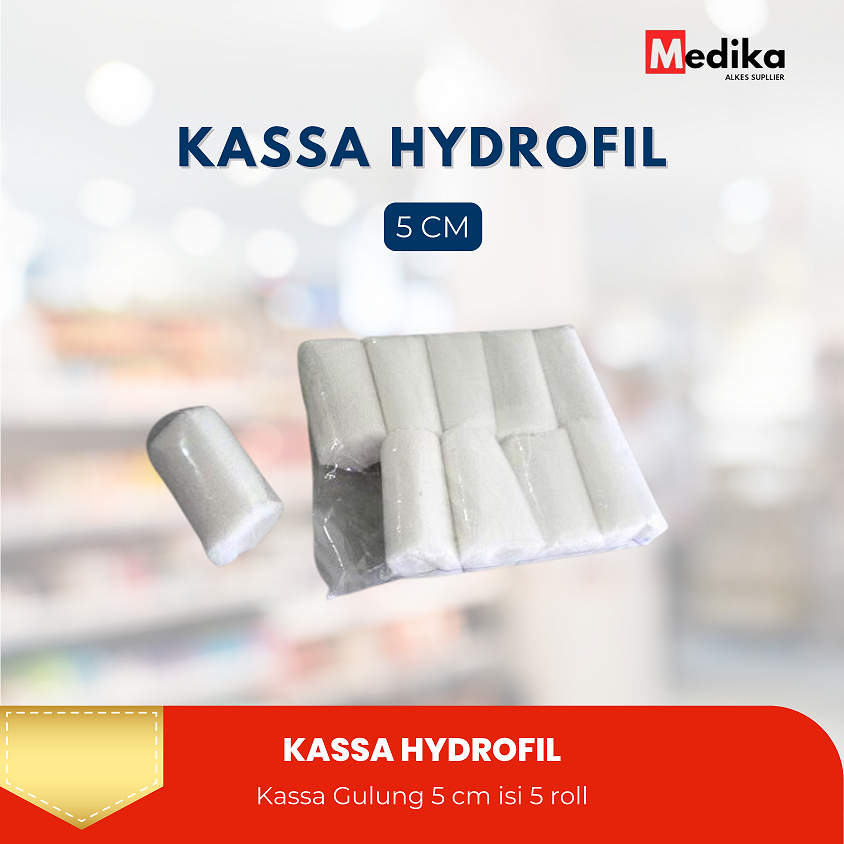 KASSA GULUNG 10CM ISI 5 ROLL / KASSA HYDROFIL 10CM pack besar