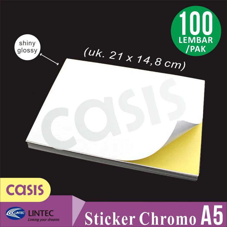 

stiker chromo glossy A5 isi 100 lbr - lintec - CASIS