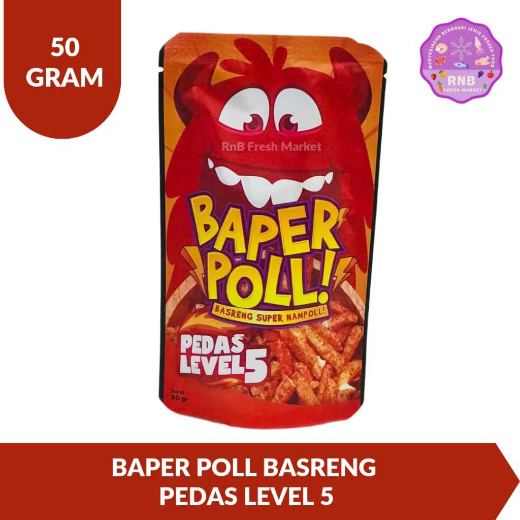 

Baper Poll Basreng Pedas (Level 5) 50 Gram