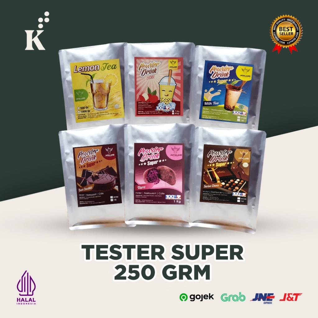 

Bubuk Minuman Bubble Drink Berkualitas Javaland TESTER Mix Sugar 250 gr