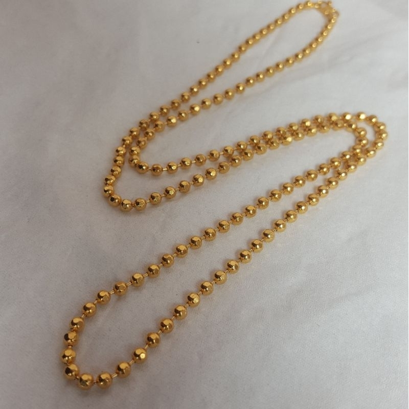 Kalung Biji Lada Lapis Emas 24k