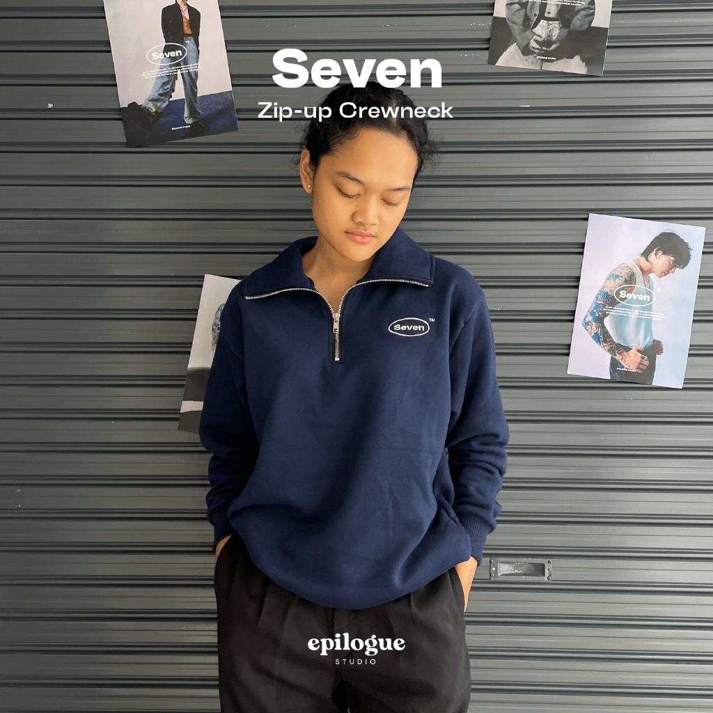 Jungkook Seven Zip-up Crewneck | Seven by Epilogue Studio | BTS Jungkook