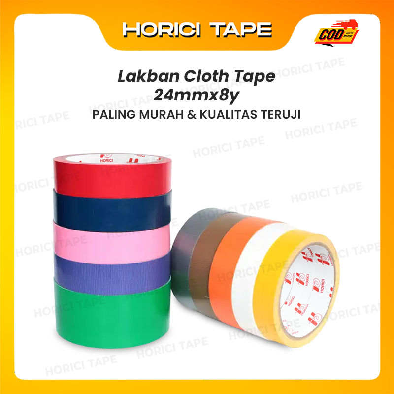 

HORICI Cloth Tape Warna Warni 24mm x 8y