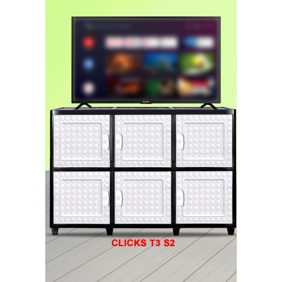 TABITHA Lemari Pakaian Plastik Laci Serbaguna CLICKS 3 Tower 2 3 Susun Locker MURAH Laci 6 Pintu
