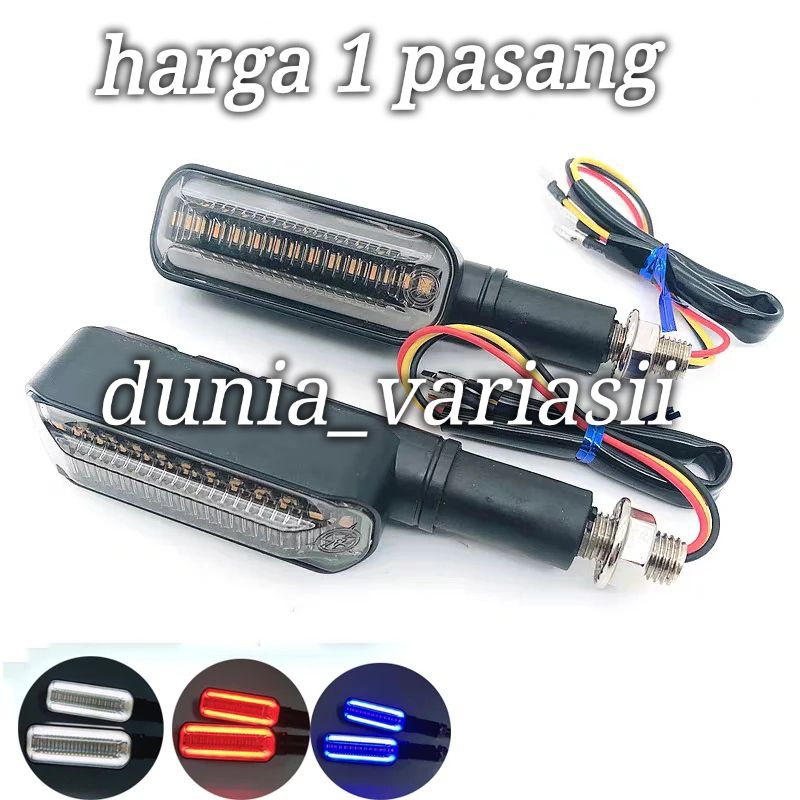 lampu sen motor variasi running 2in1 sen moge vixion ninja cb vario aerox megapro dll