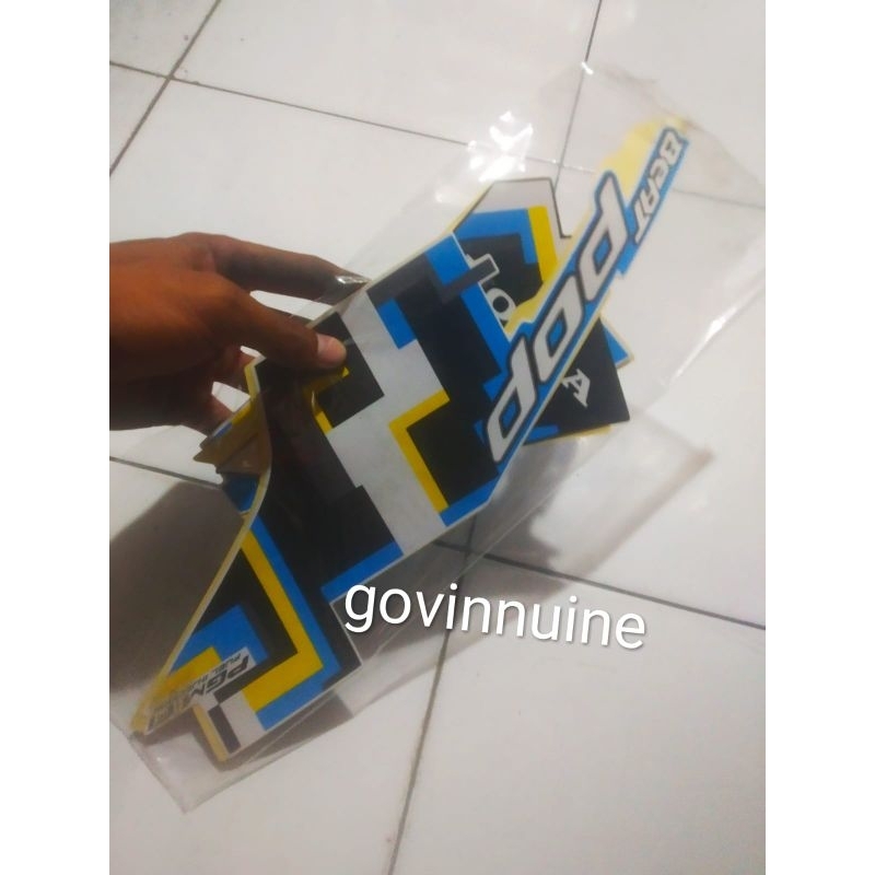 striping stiker sticker honda beat pop 2015 putih hitam ori asli