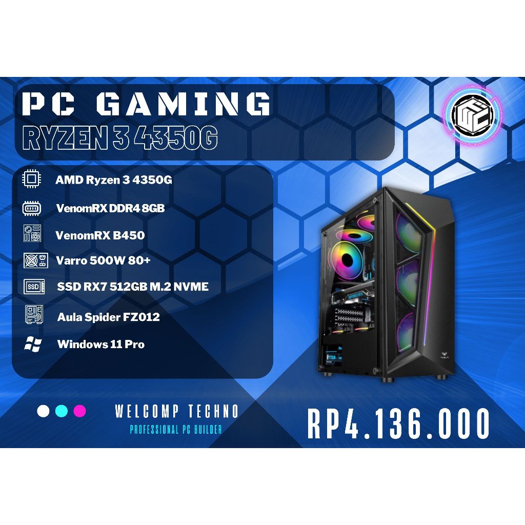PC Gaming Rakitan Ryzen 3 4350G - DDR4 8Gb