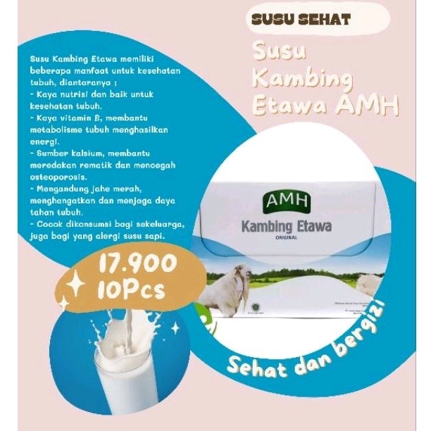 

Susu Kambing AMH etawa 10 pcs susu Kambing sehat