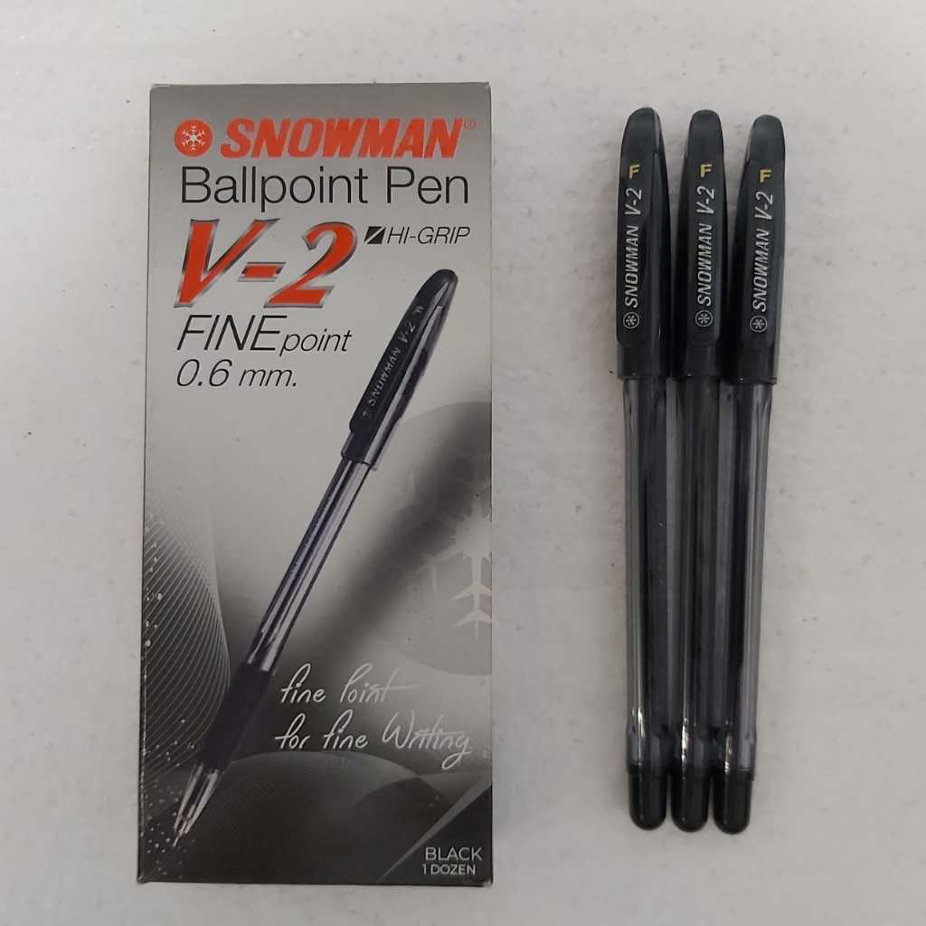 

Ballpoint/ Pulpen/ Pen Snowman V-2 Semi Gel Fine Point 0.6 mm - Hitam