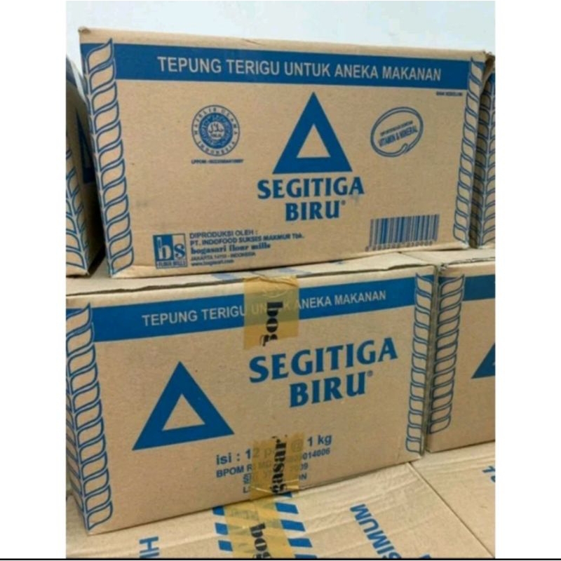 

Tepung Terigu Segitiga Biru 1kg 1 Karton isi 12 pcs