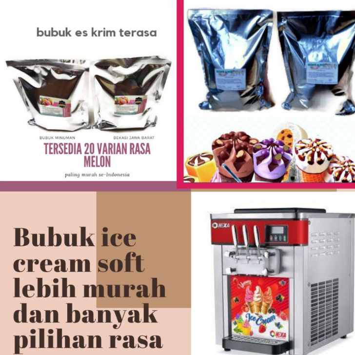 NSRY3131 Jangan Sampai Kehabisan!!! BUBUK ES KRIM 500 GR / SERBUK ES KRIM / BUBUK ICE CREAM SOFT DAN