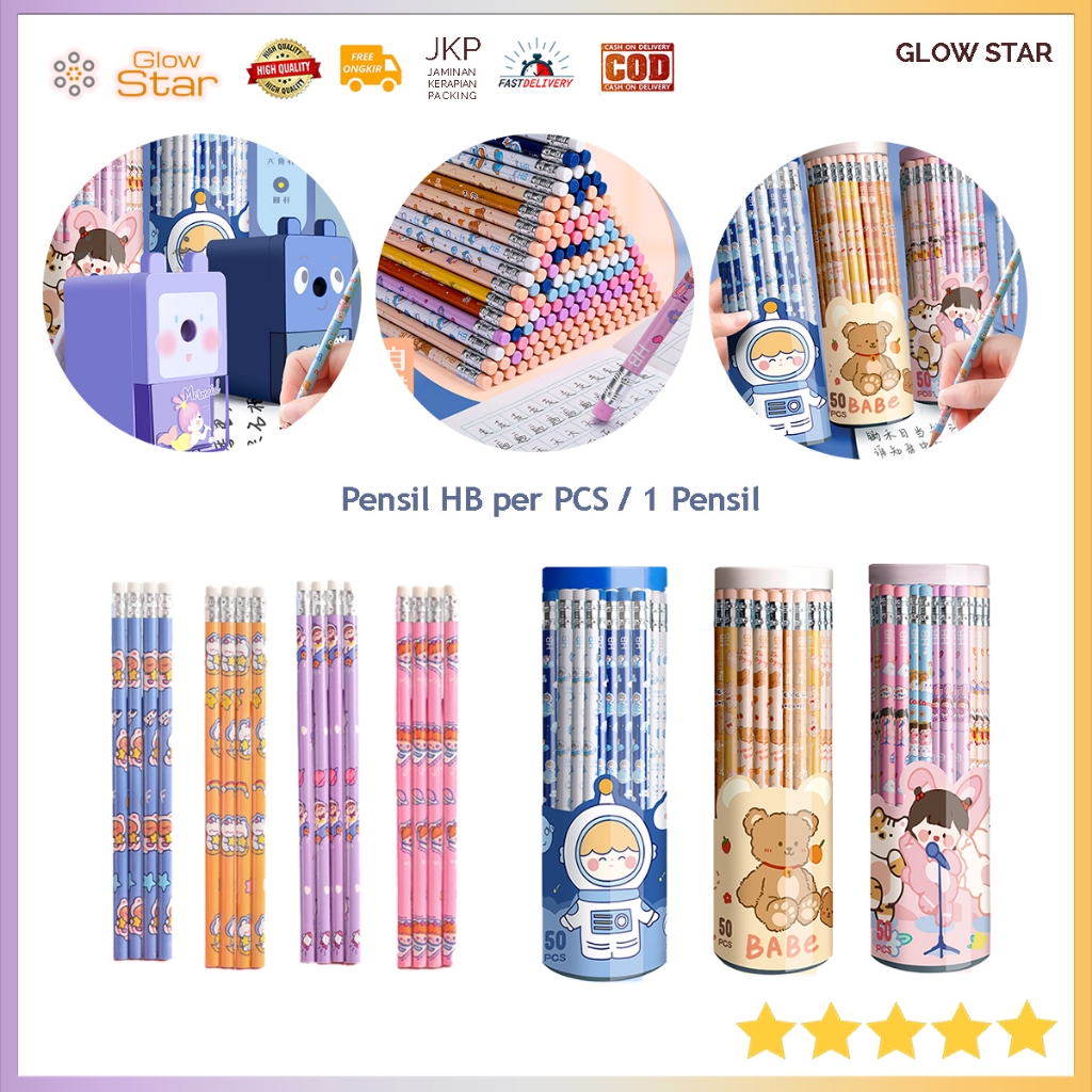 

PHB 1PCS/Bukan 1 Pak/ 1 Pensil HB Alat tulis pen astronot lucu dengan penghapus biru kuning pink beruang imut baby girl cewek cowok anak menggambar menulus gambar tulis astronot bunny biru laki perempuan astro