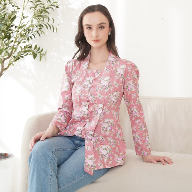 Kutubaru Bunga Vintage Katun Jepang / Kebaya Kutubaru Klasik Jumbo / Kutubaru Bigsize