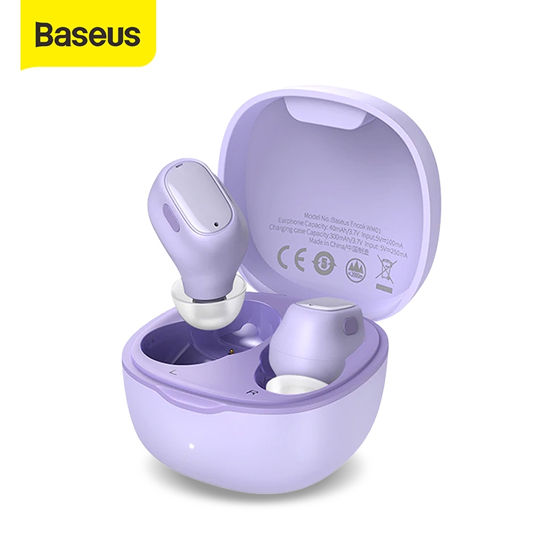 Foto Baseus Encok WM01 True Wireless Bluetooth Earphone Mini Earbuds TWS