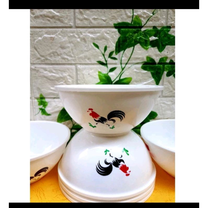 Mangkok Ayam Jago / Mangkok Ayam Jago Bulat / Mangkok Ayam Jago Segi