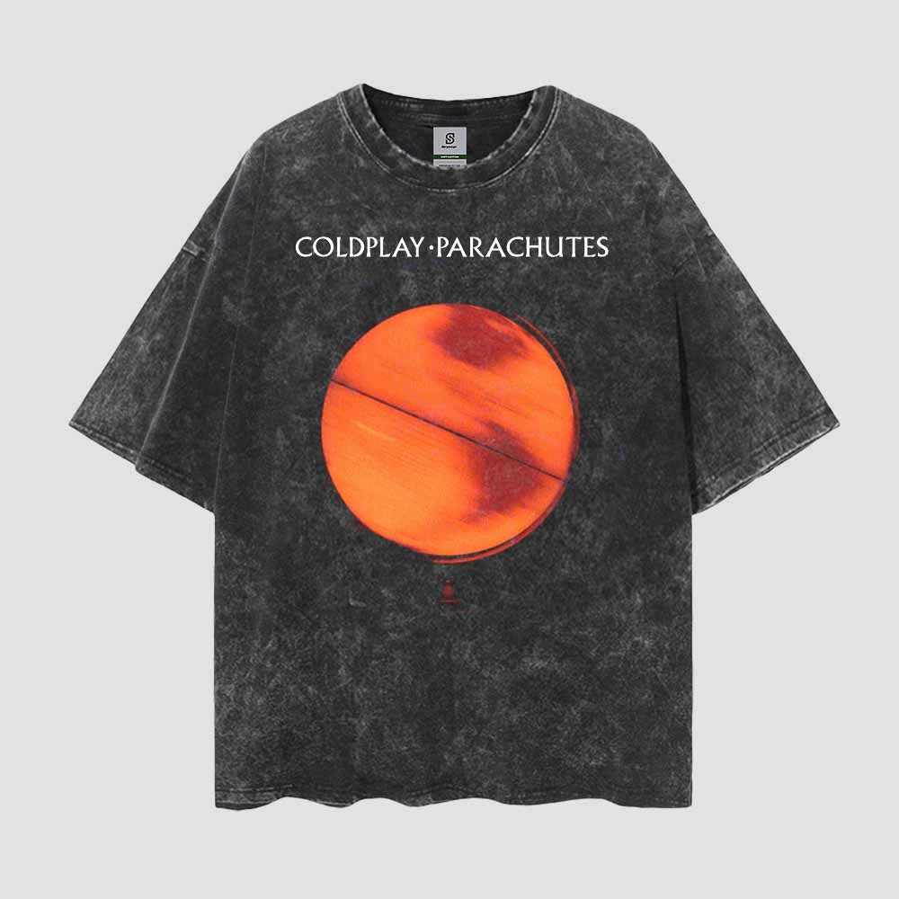 Coldplay Parachutes Vintage Style Oversize Washed Tee