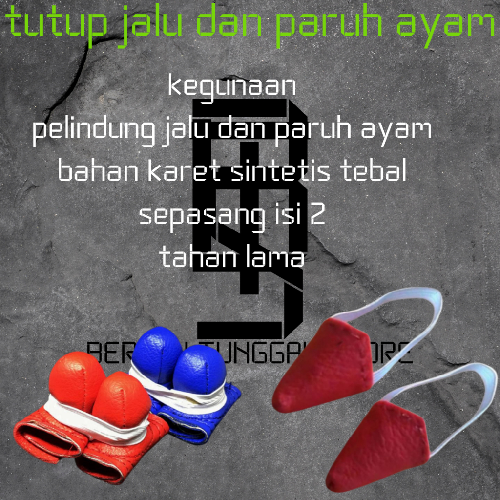 Tutup jalu ayam / Bungkus taji ayam jago / Tutup paruh cucuk