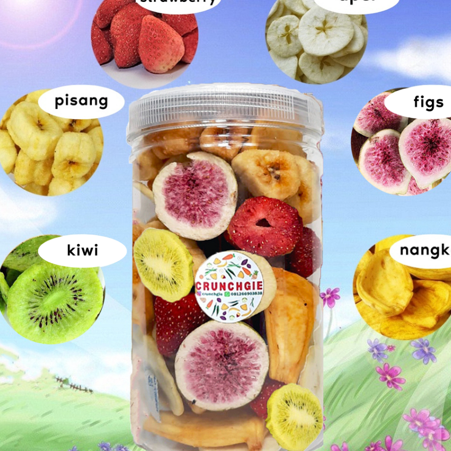 

GNWV5250 11.11 Strawberry Freeze Dried Keripik Figs Tin Crisps