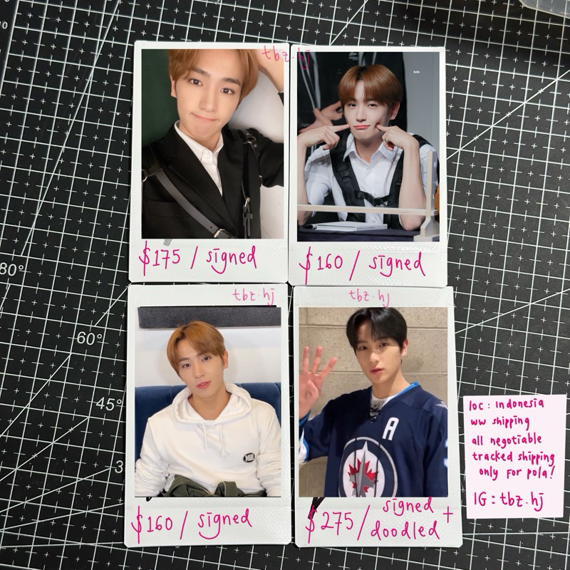 [ ready stock ] the boyz hyunjae signed undisclosed polaroid photocard thrill ride maverick season g