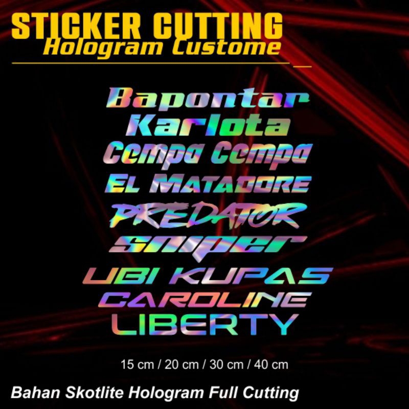 

STICKER HOLOGRAM CUSTOM STIKER KATA KATA CUSTOM