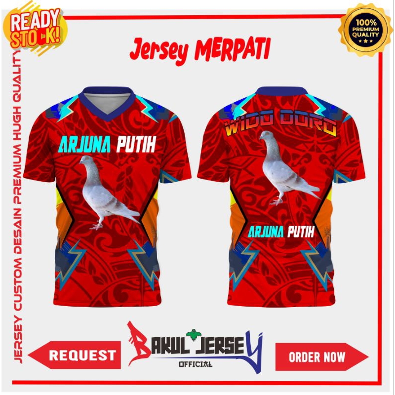 Jersey merpati balap lengan pendek custom desain dan warna