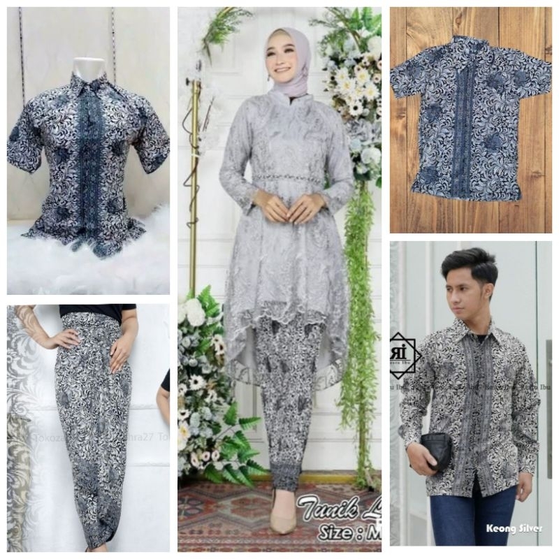 COUPLE KEBAYA DAN KEMEJA BATIK MODERN /COUPLE KEBAYA TUNANGAN /COUPLE KEBAYA KELUARGA/KEMEJA BATIK P
