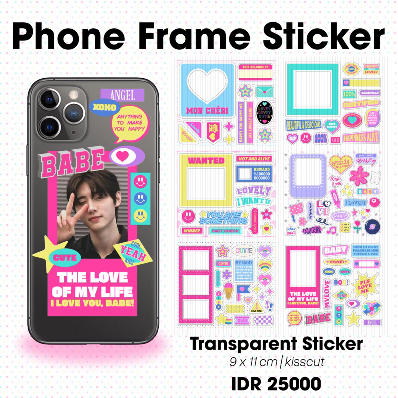 

[NAKASHAKI] Phone Frame Sticker | UV Premium deco sticker for Phone