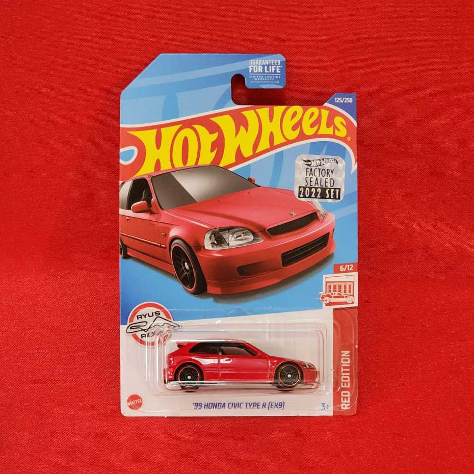 Hot Wheels 99 Honda Civic Type R (EK9) Red Edition