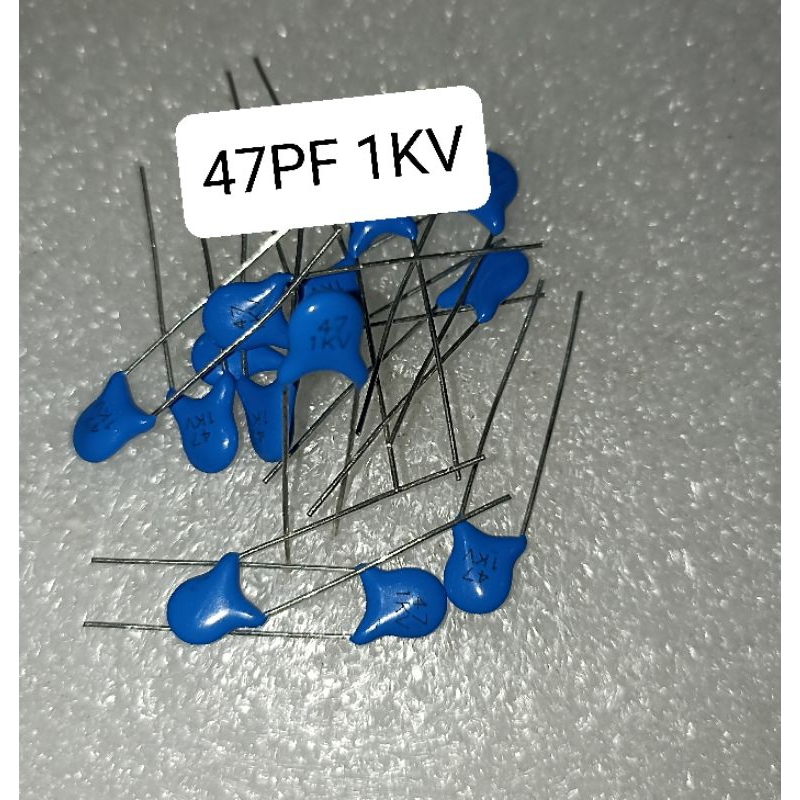 10BUAH KAPASITOR CERAMIC 47PF 1KV KERAMIK 47PF 1KV BIRU 47 PF 1 KV