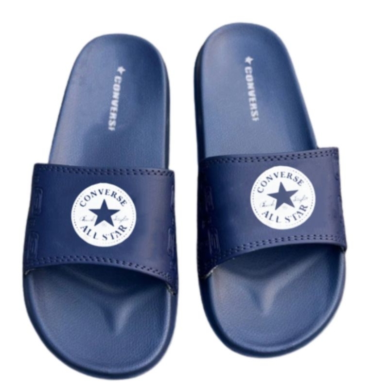 Sendal Phylon Biru Navy Ringan Lentur dan empuk lapis busa Sandal kekinian slide selop Sablon sendal distro slop paylon pylon pailon