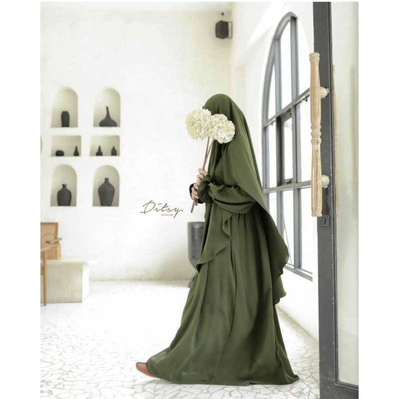 lyssia dark olive ditsy