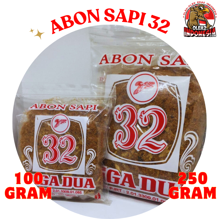 

Abon Daging Sapi Cap 32 isi 100gr - 250gr