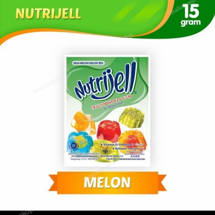 

NUTRIJELL MELON 15GR X 1 PCS JELLY POWDER RASA MELON KEMASAN SACHET